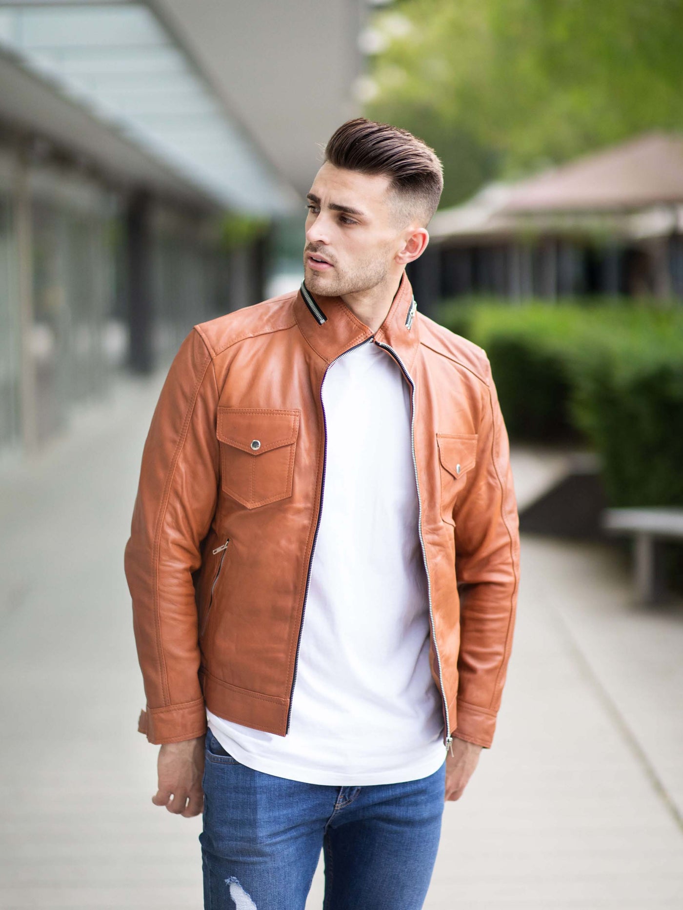 Maynard Tanned Leather Jacket