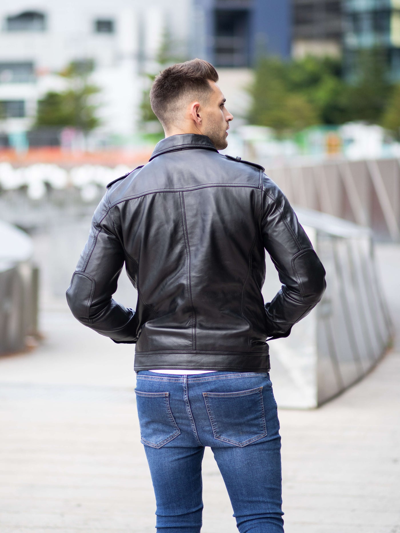 Hutton Black Leather Jacket