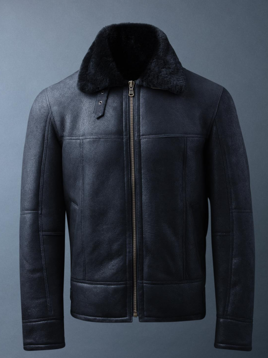 Sheepskin Black Shearling Leather Jacket