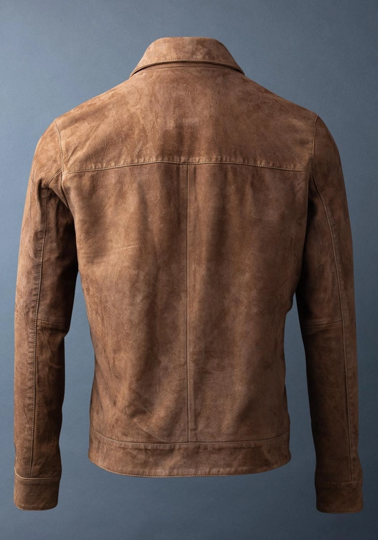 Merlin Cognac Suede Leather Jacket