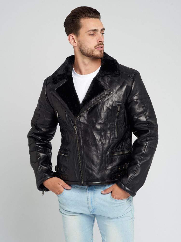 Sculpt Australia mens leather jacket Austin Shearling Leather Jacket