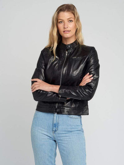 Sculpt Australia womens leather jacket Eliza Black Leather Jacket
