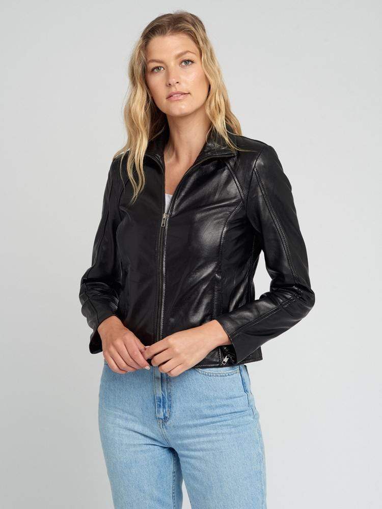 Sculpt Australia womens leather jacket Stephanie Black Leather Jacket