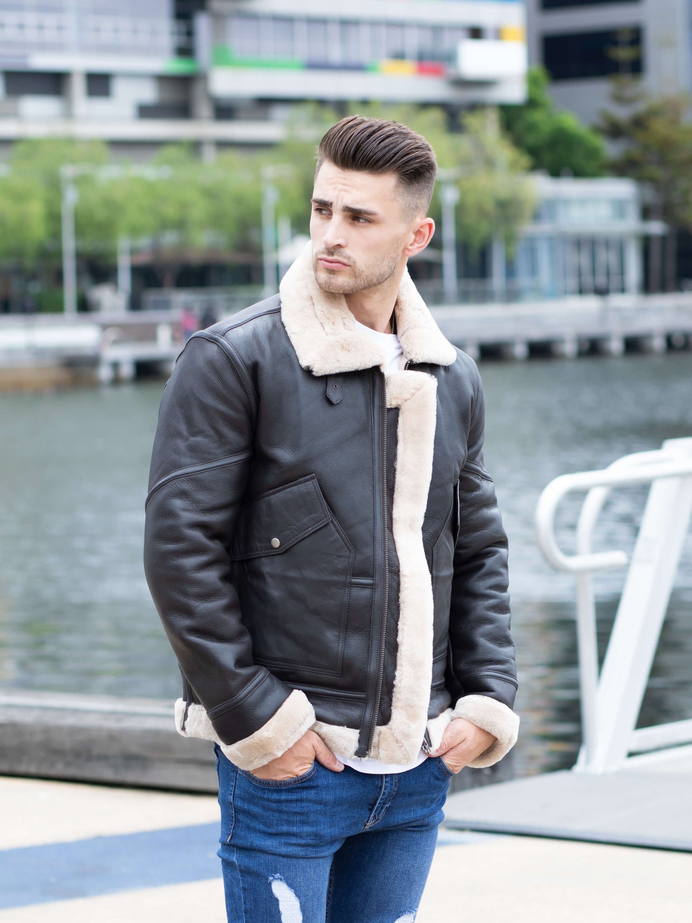 Airforce Shearling Leather Jacket