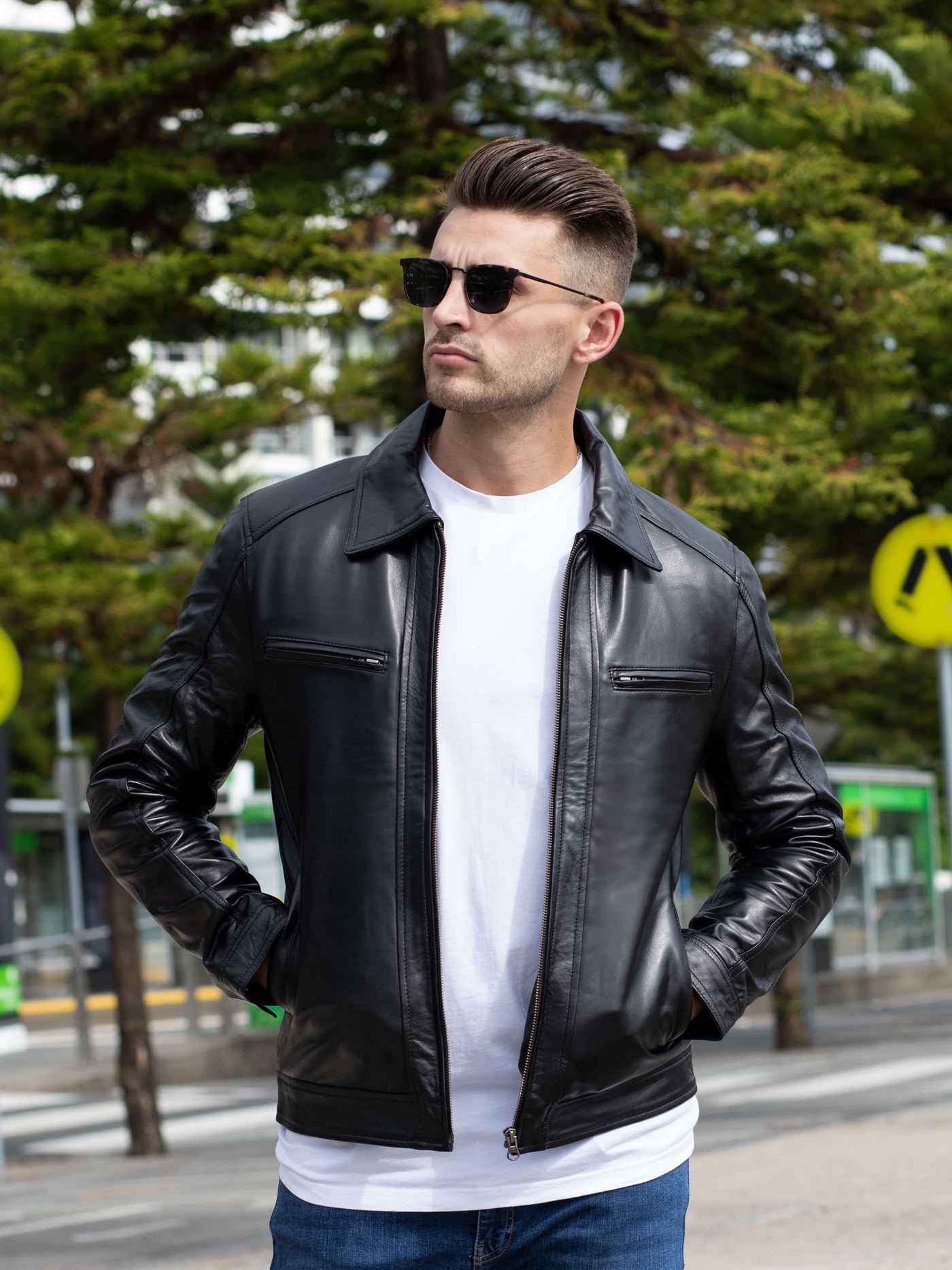 Roman Black Leather Jacket – Sculpt Leather Jackets