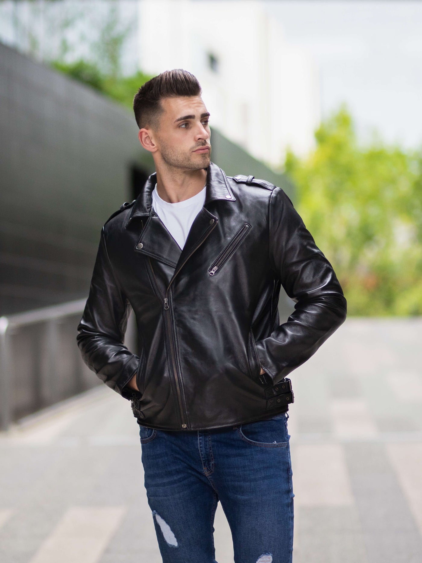 Sasha Black Leather Jacket