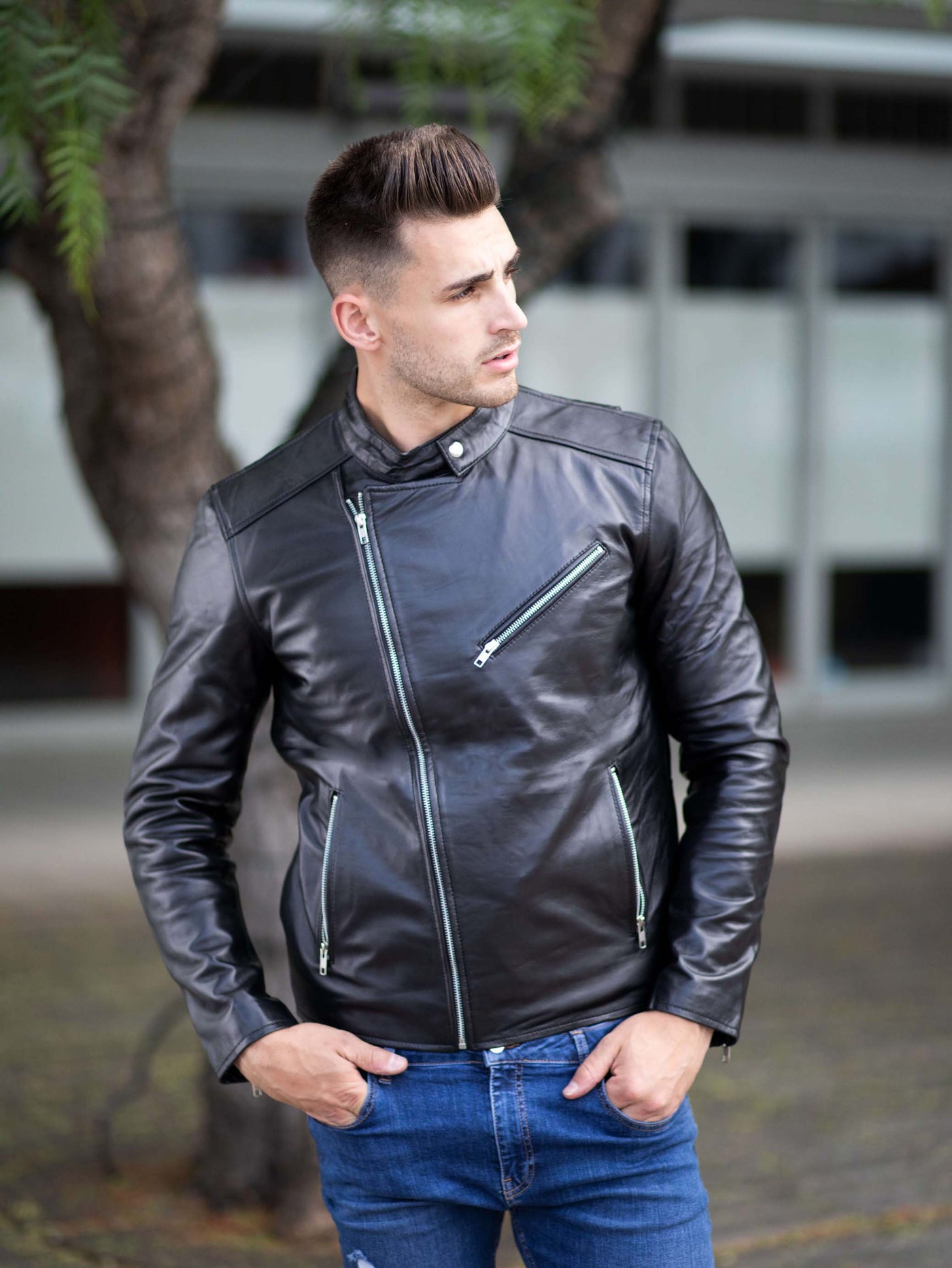 Kenji Black Leather Jacket