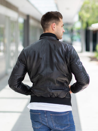 Mateo Black Leather Jacket