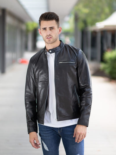 Dario Black Leather Jacket