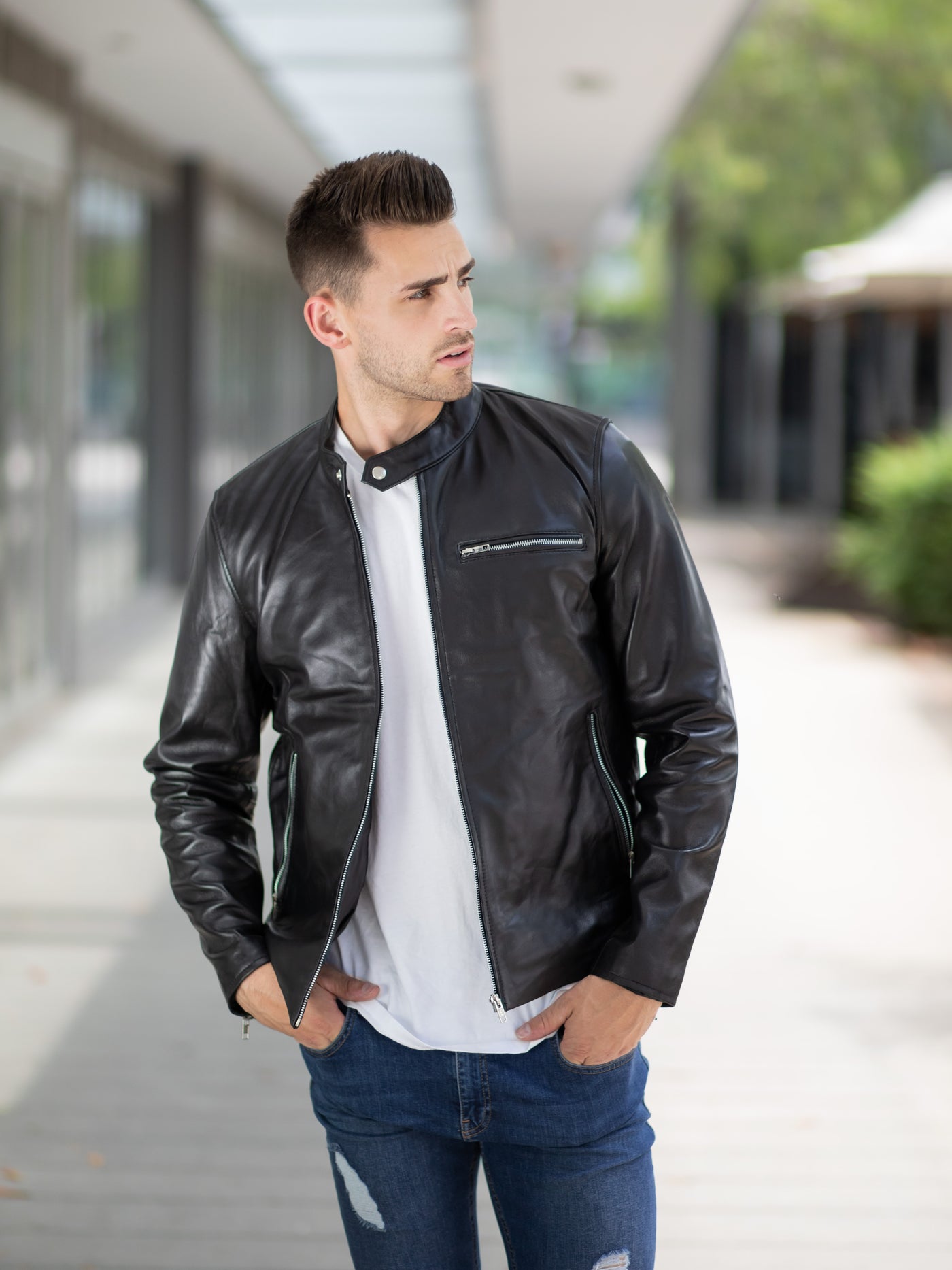 Dario Black Leather Jacket