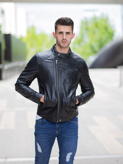 Lazlo Black Leather Jacket