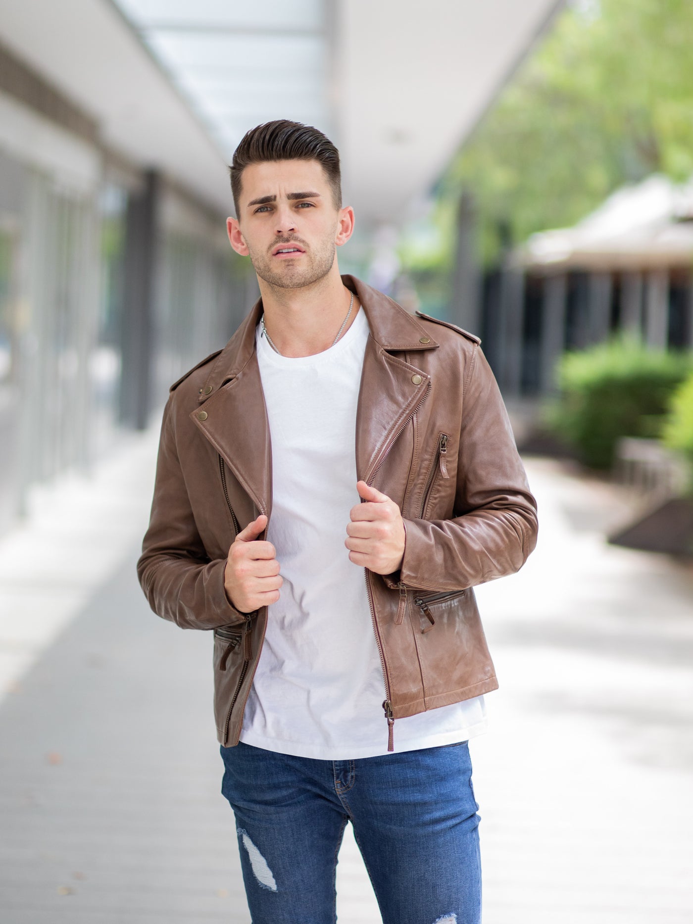 Rush Brown Leather Jacket