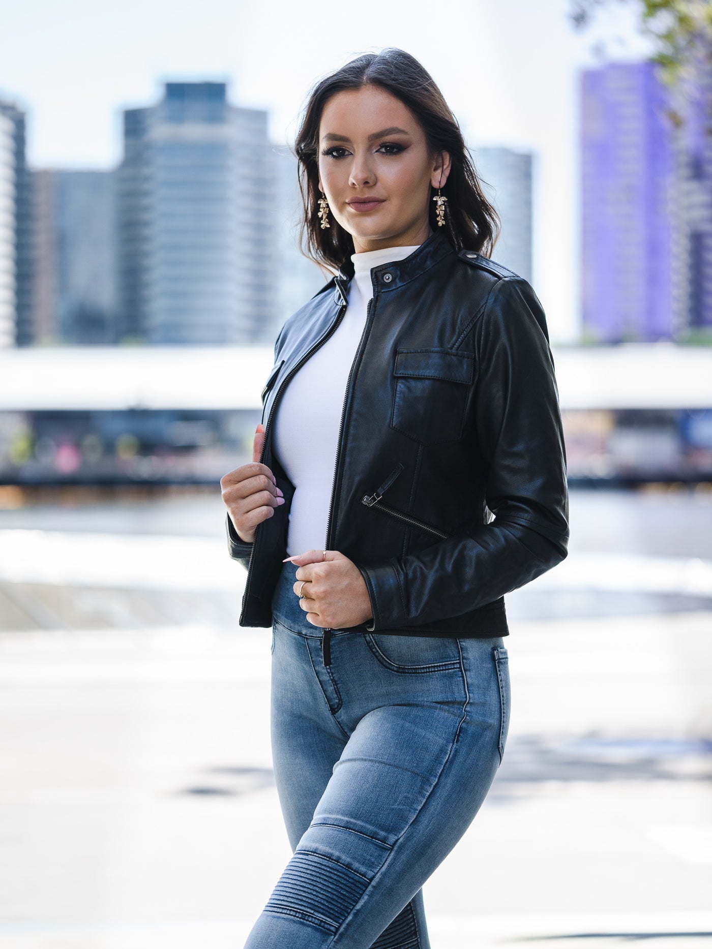 Iris Black Leather Jacket