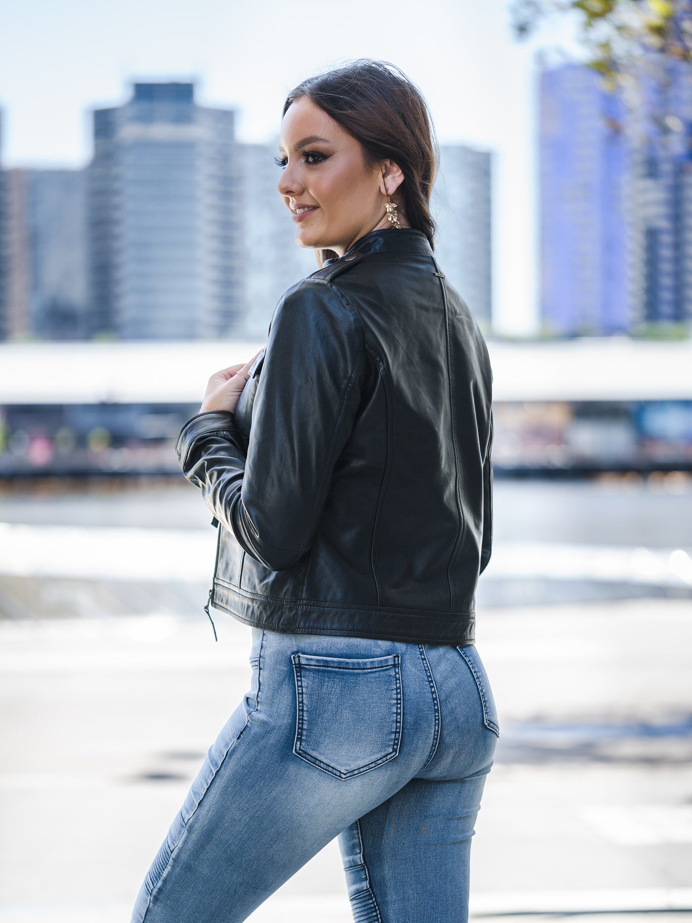 Iris Black Leather Jacket