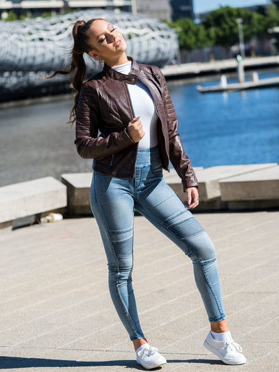 Fay Brown Leather Jacket
