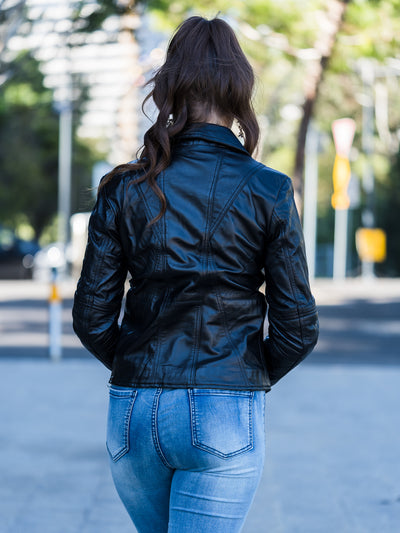 Renata Black Leather Jacket