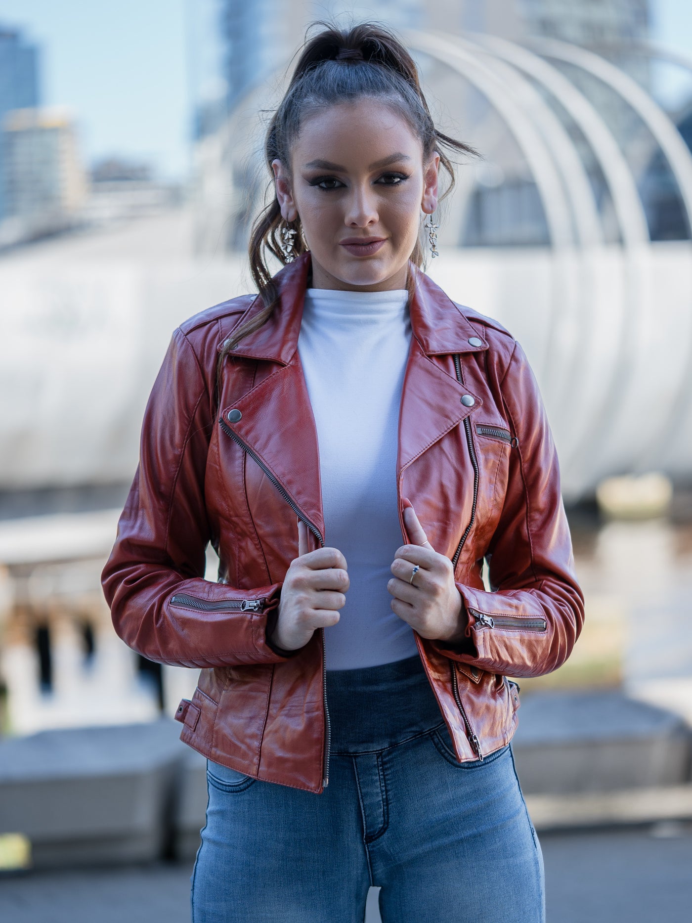 Ramona Tanned Leather Jacket