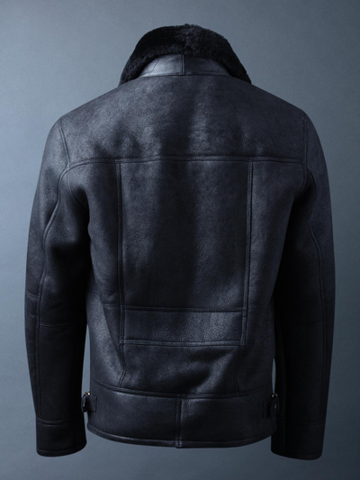 Sheepskin Black Shearling Leather Jacket