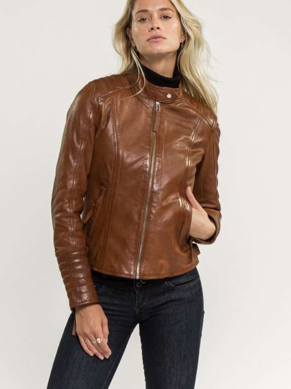 Daisy Brown Leather Jacket