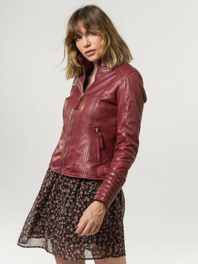 Daisy Red Leather Jacket