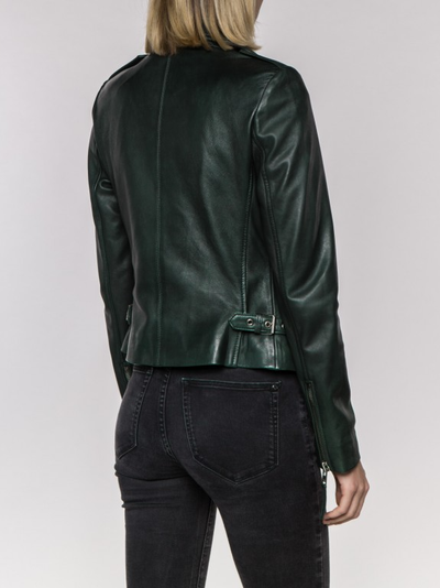 Lara Green Leather Jacket