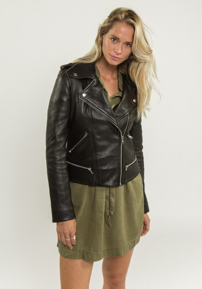 Amelia Black Leather Jacket