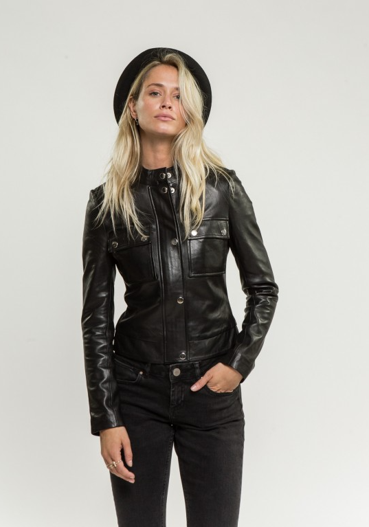Eden Black Leather Jacket
