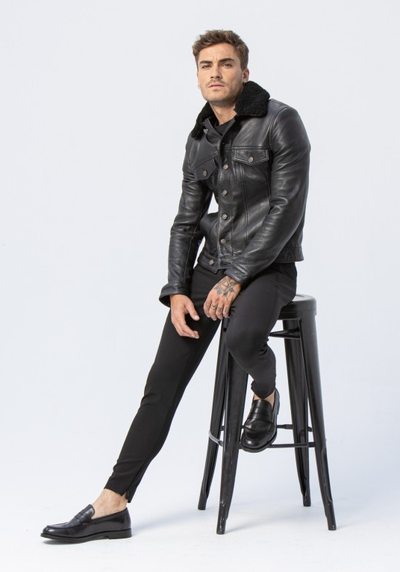 Reggie Fur Collared Leather Jacket