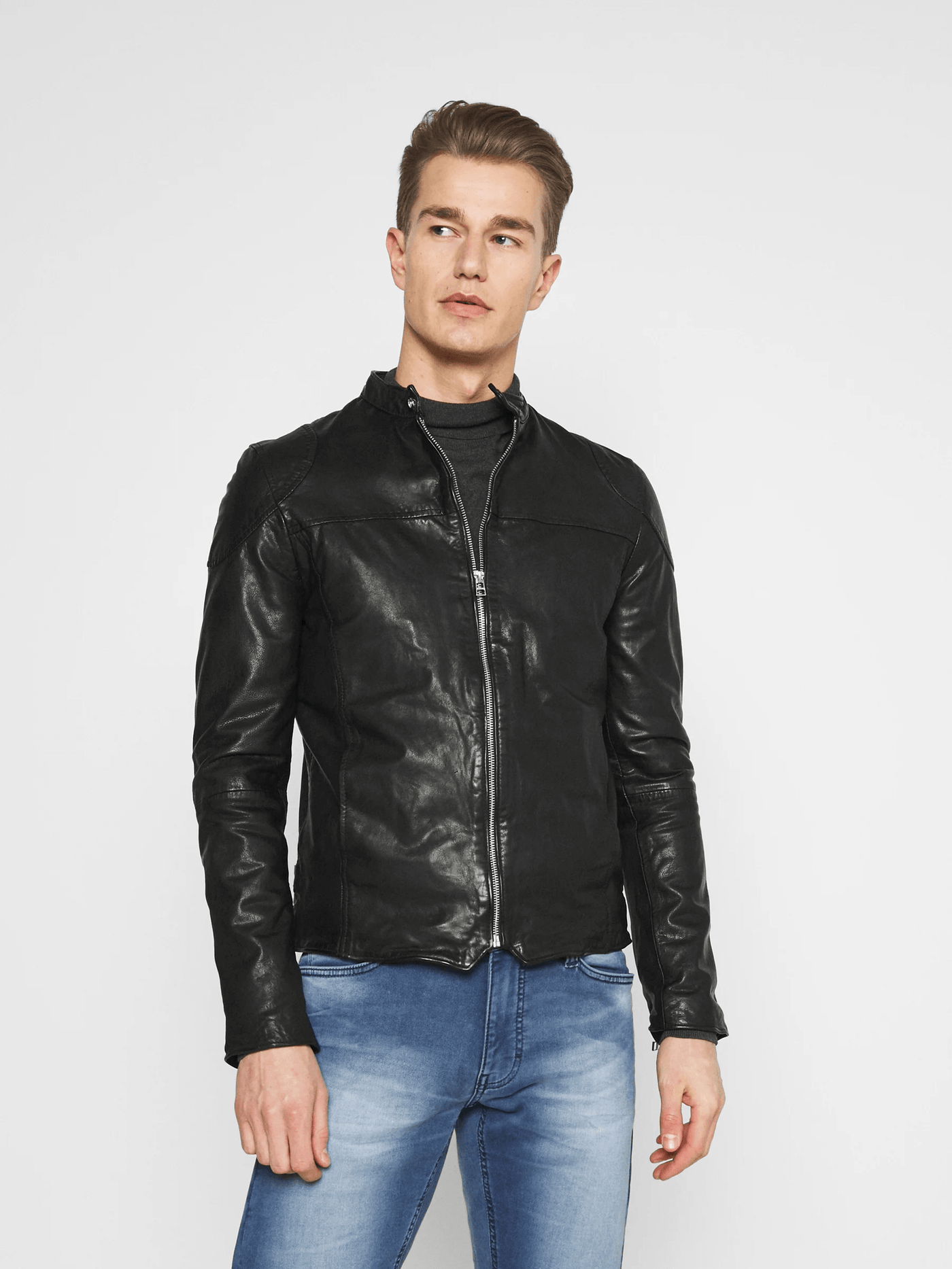 Arnie Black Leather Jacket