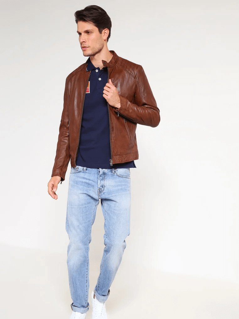 Baldie Tanned Leather Jacket