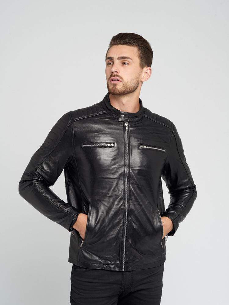 Sculpt Australia mens leather jacket Andrew Black Moto Leather Jacket