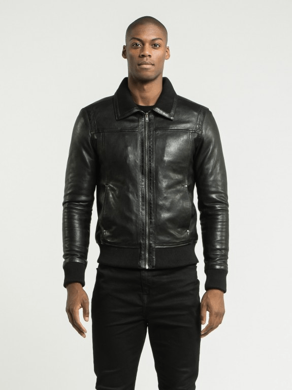 Sculpt Australia mens leather jacket Asher Black Leather Jacket