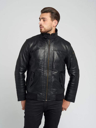 Sculpt Australia mens leather jacket Black Collared Leather Jacket
