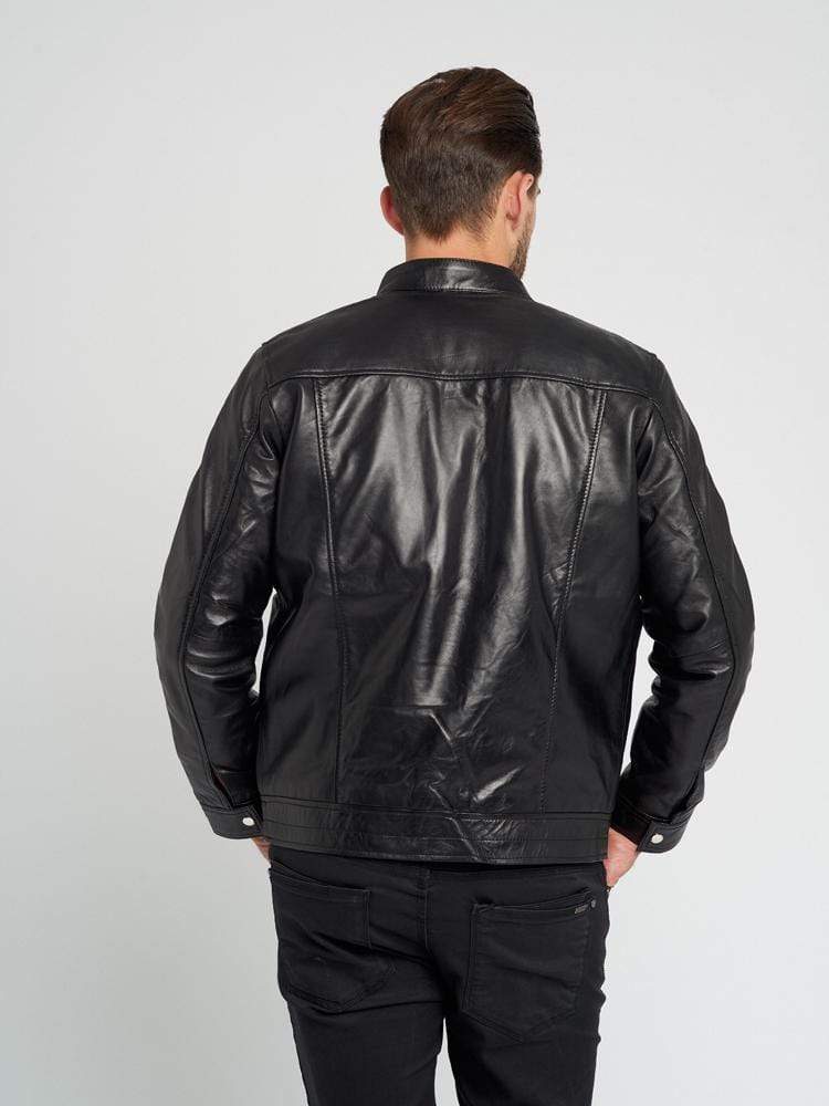 Sculpt Australia mens leather jacket Black Lambskin Leather Jacket