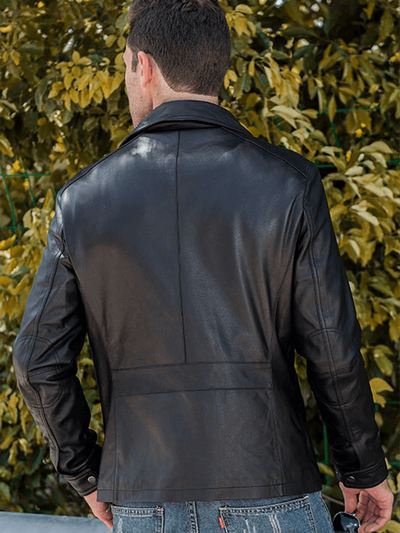 Black Slim Fit Leather Jacket
