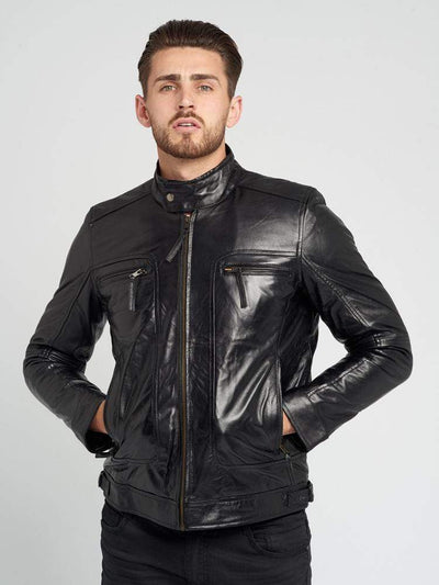 Sculpt Australia mens leather jacket Casey Black Leather Jacket