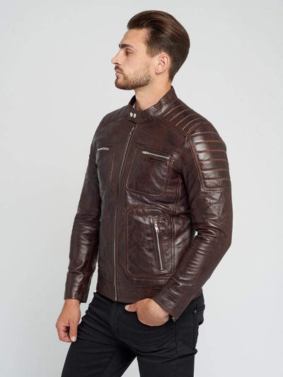 Sculpt Australia mens leather jacket Charlie brown Leather Jacket