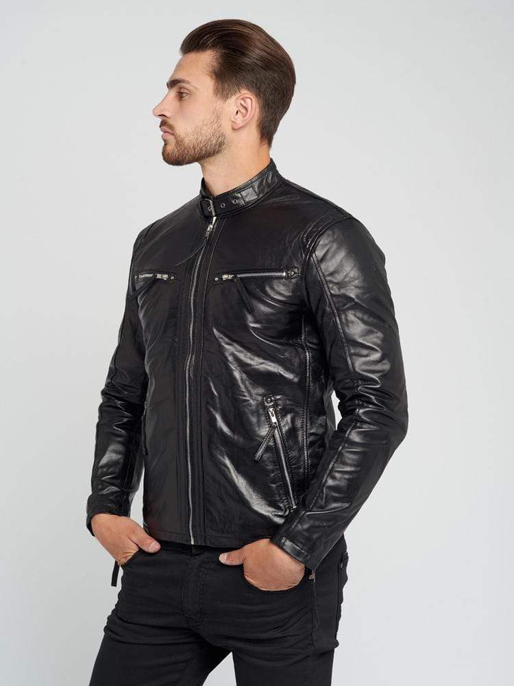 Sculpt Australia mens leather jacket Dean Black Leather Jacket