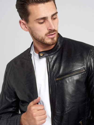 Sculpt Australia mens leather jacket Duncan Black Leather Jacket
