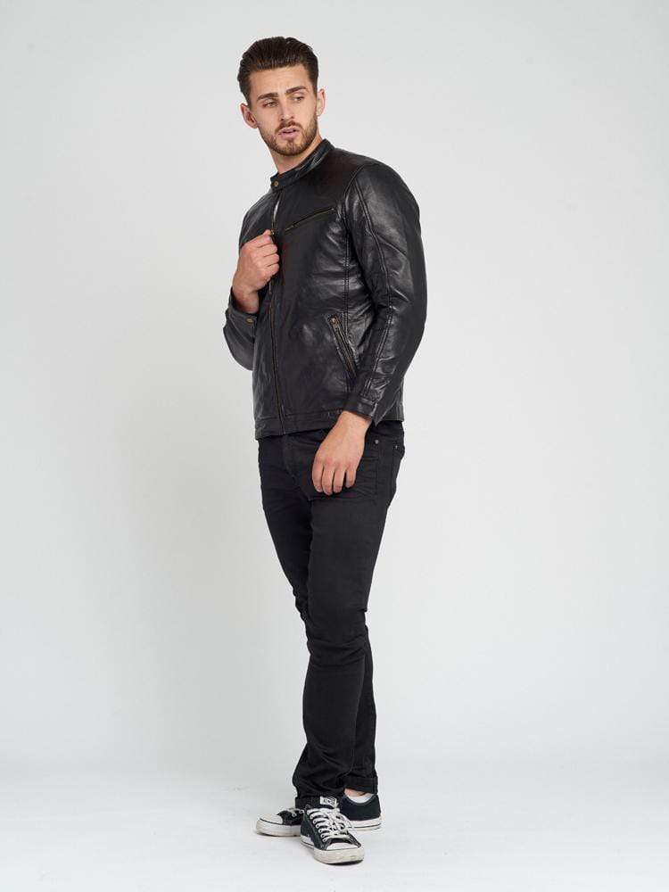 Sculpt Australia mens leather jacket Duncan Black Leather Jacket