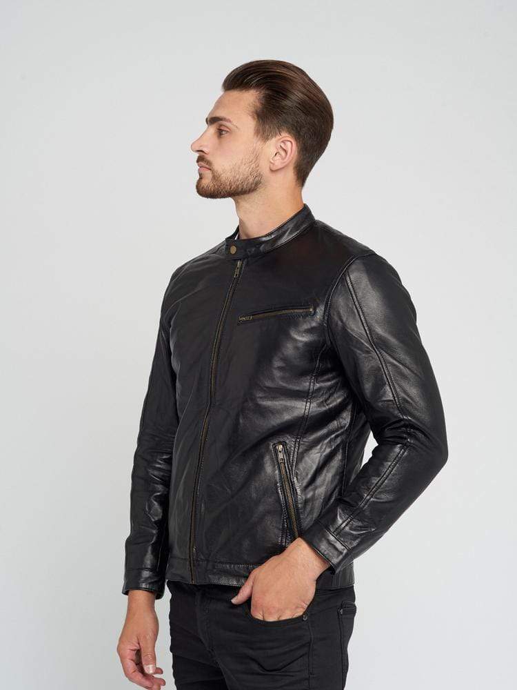 Sculpt Australia mens leather jacket Duncan Black Leather Jacket