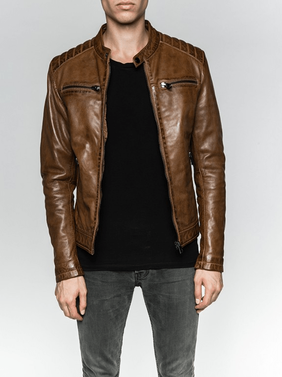 Sculpt Australia mens leather jacket Henry Brown Leather Jacket