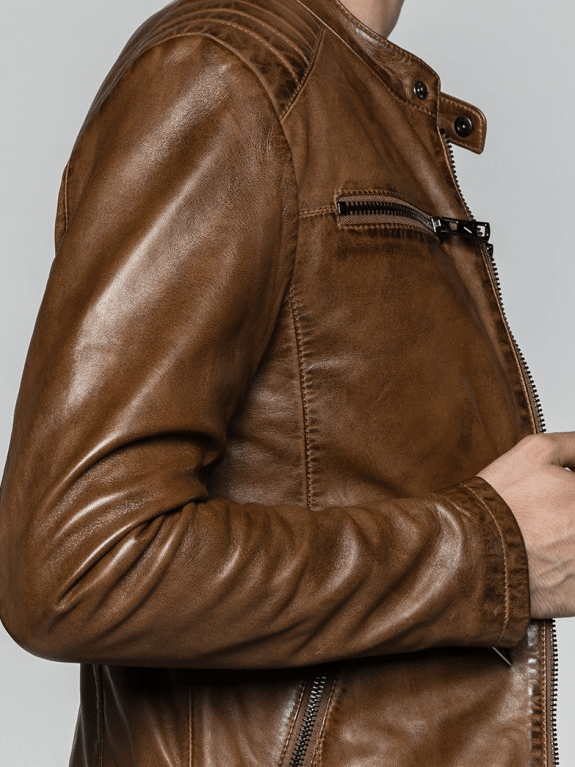 Sculpt Australia mens leather jacket Henry Brown Leather Jacket