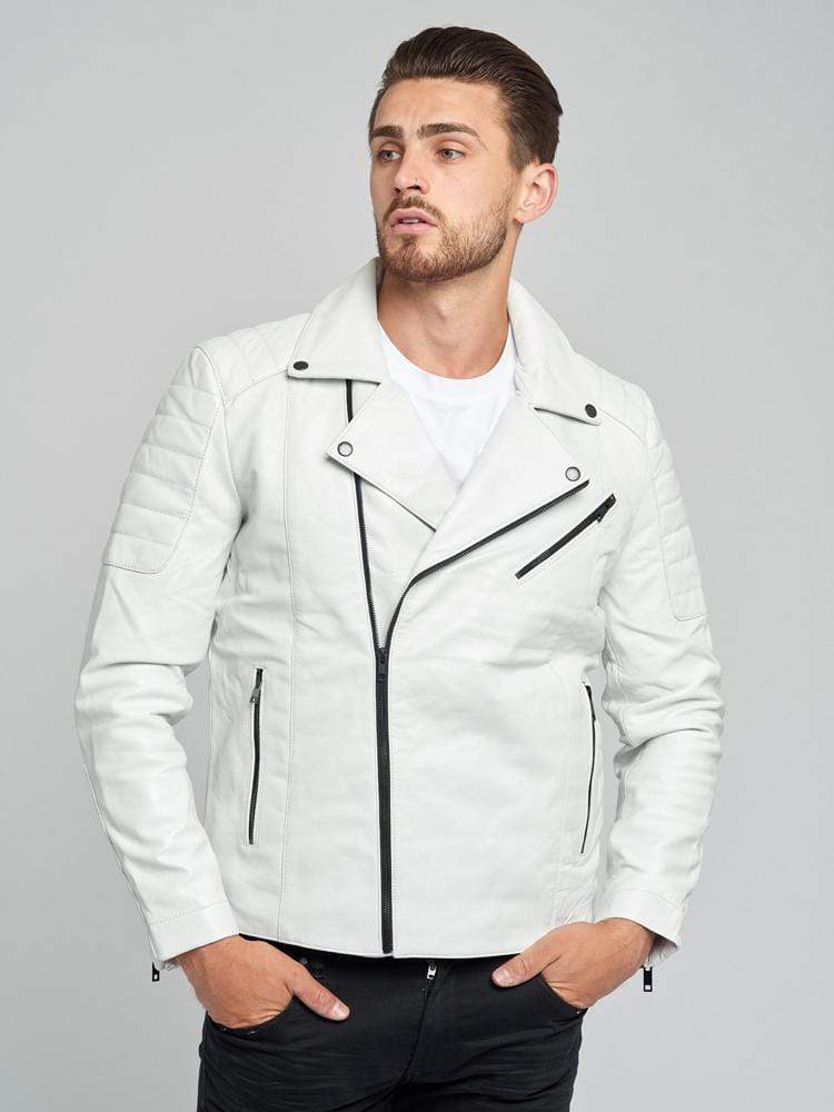 Sculpt Australia mens leather jacket Jayden White Leather Jacket