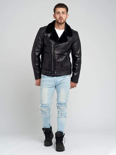Sculpt Australia mens leather jacket Kinlay Shearling Leather Jacket