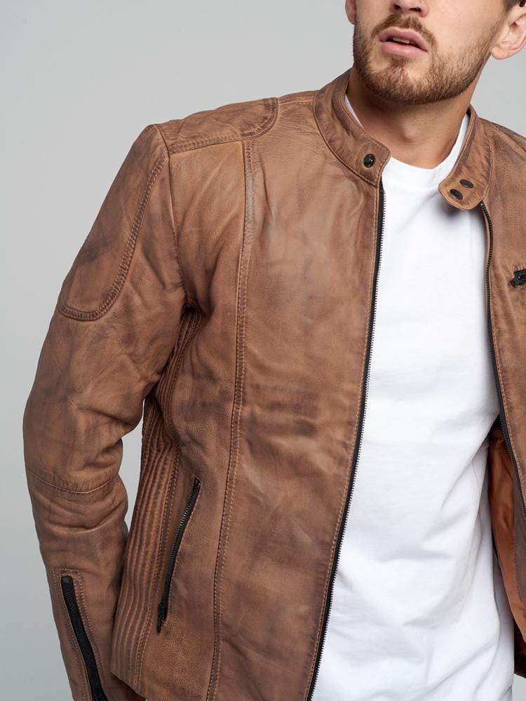 Sculpt Australia mens leather jacket Leo Brown Leather Jacket