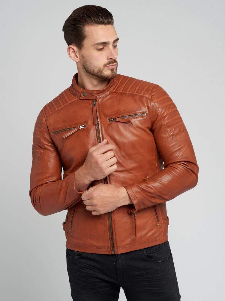 Sculpt Australia mens leather jacket Logan Brown Leather Jacket