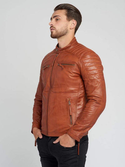 Sculpt Australia mens leather jacket Logan Brown Leather Jacket