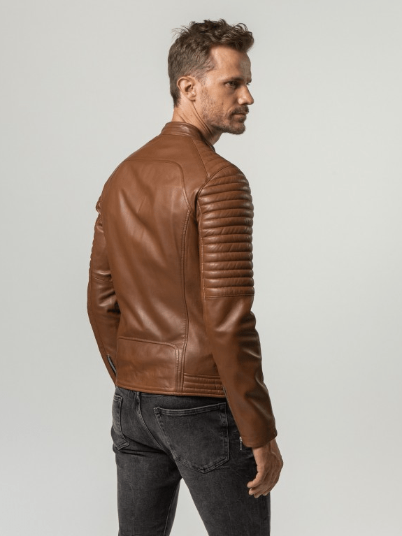 Sculpt Australia mens leather jacket Milo Cognac Leather Jaclet