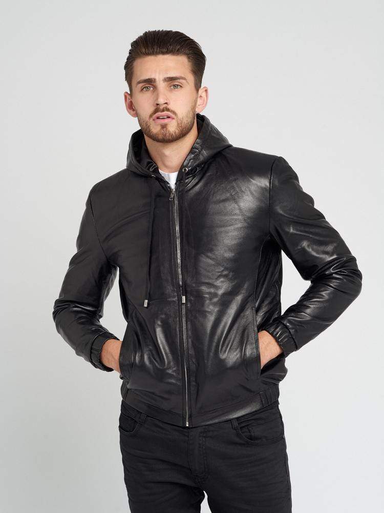 Sculpt Australia mens leather jacket Nappa Leather Jacket With Hood
